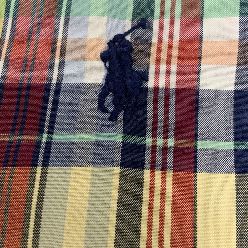 Polo Ralph Lauren Custom Fit Long Sleeve Shirt Mens 2XL XXL‎ Multicolor Plaid